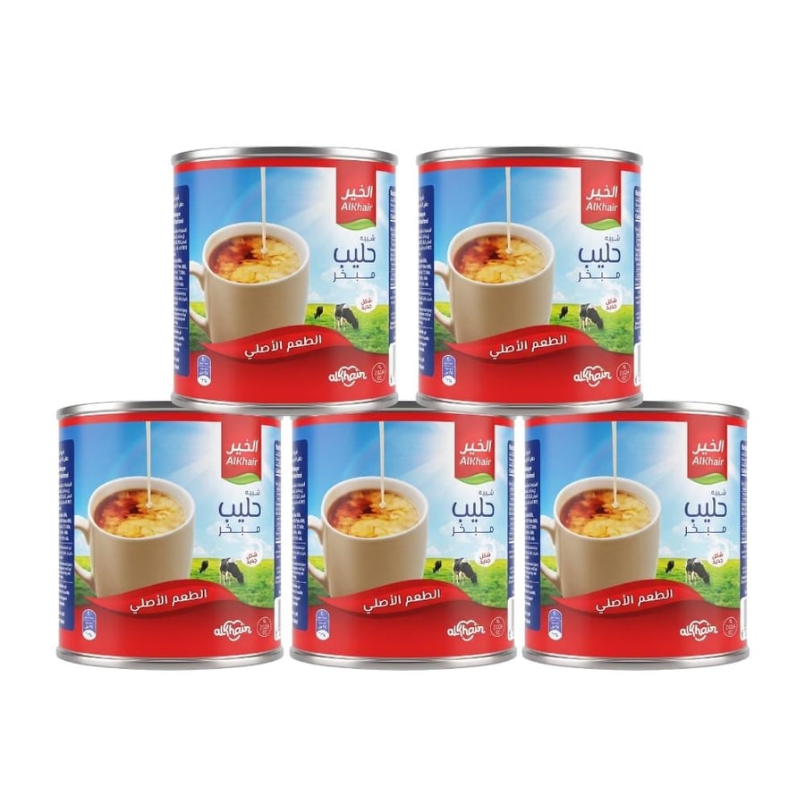 الخير شبيه حليب مبخر – 5 حبات × 170 جرام