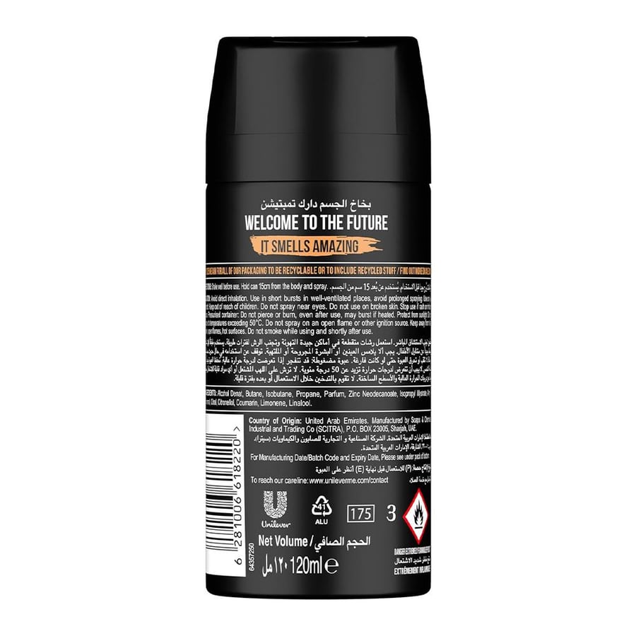 AX Spray Deodorant for Men Dark Temptation – 120 ml