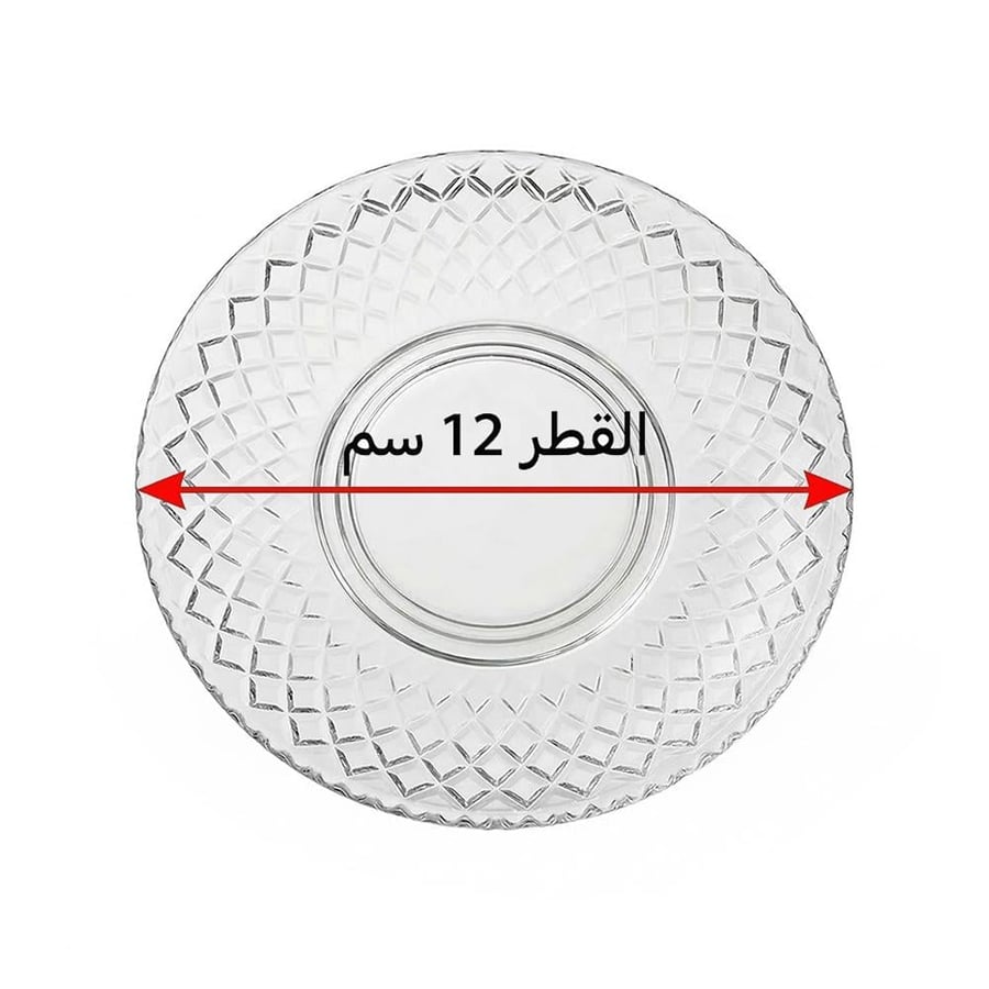 طقم أكواب شاي مع الصحن – 1 طقم × 12 قطعة