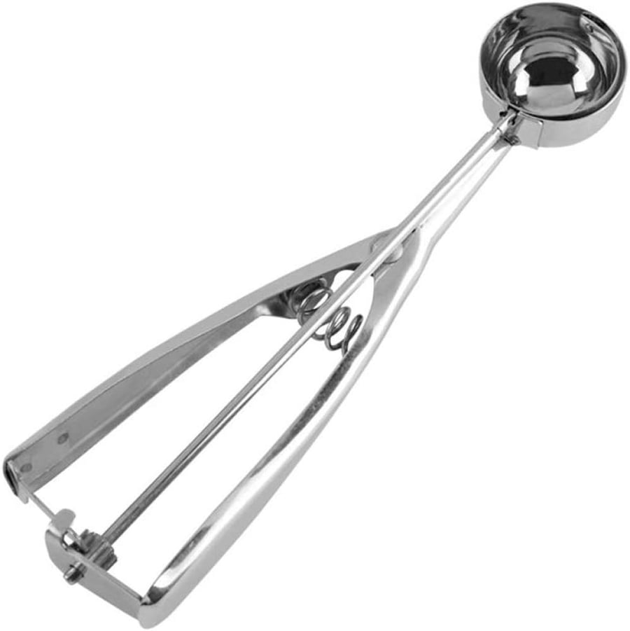 Ice cream scoop, biscuit scoop made of stainless steel with trigger release