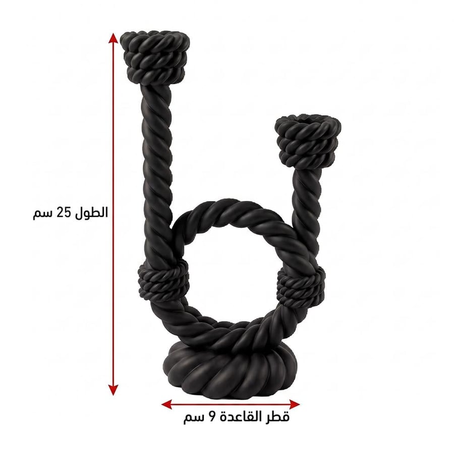 شمعدان جبس مزدوج متعدد الألوان