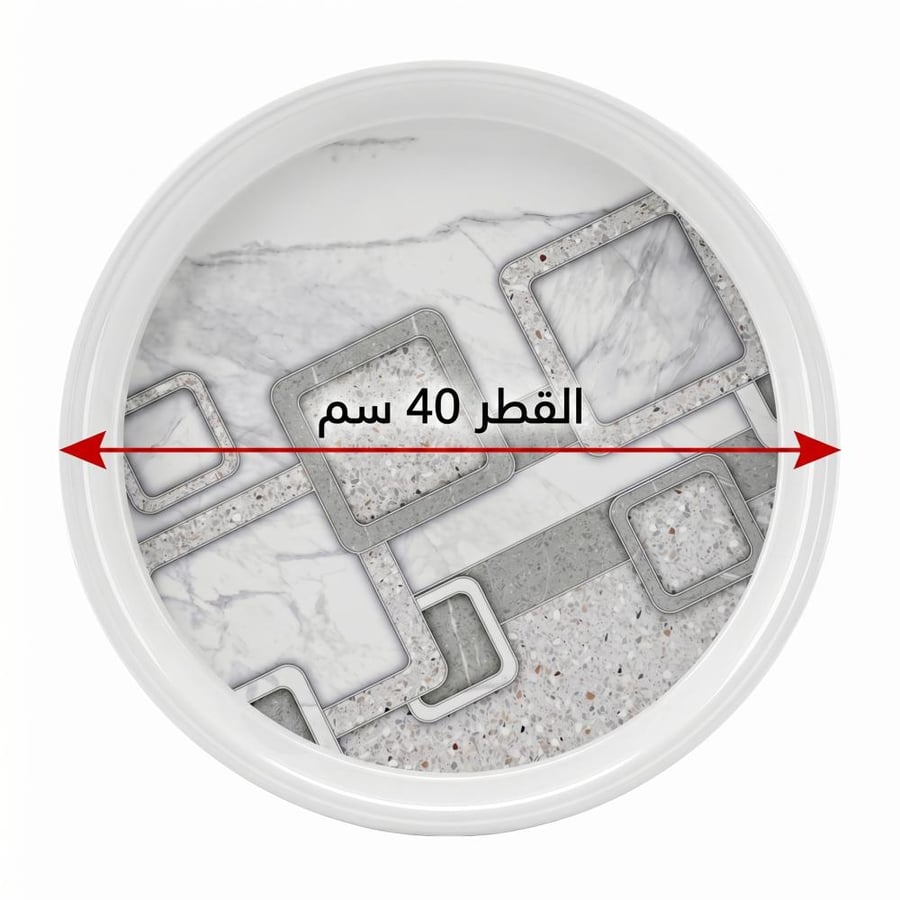 صحن تقديم ميلامين دائري منقوش