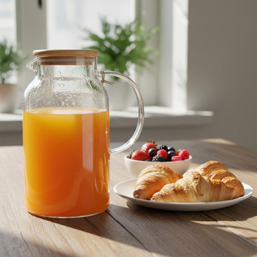 Glass jar with wooden lid – 1.8 liters