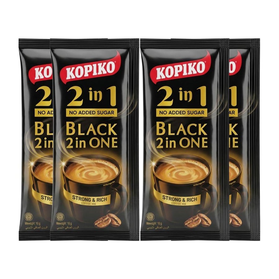Kopiko black coffee 2 in 1 – 4 sachets × 10 grams