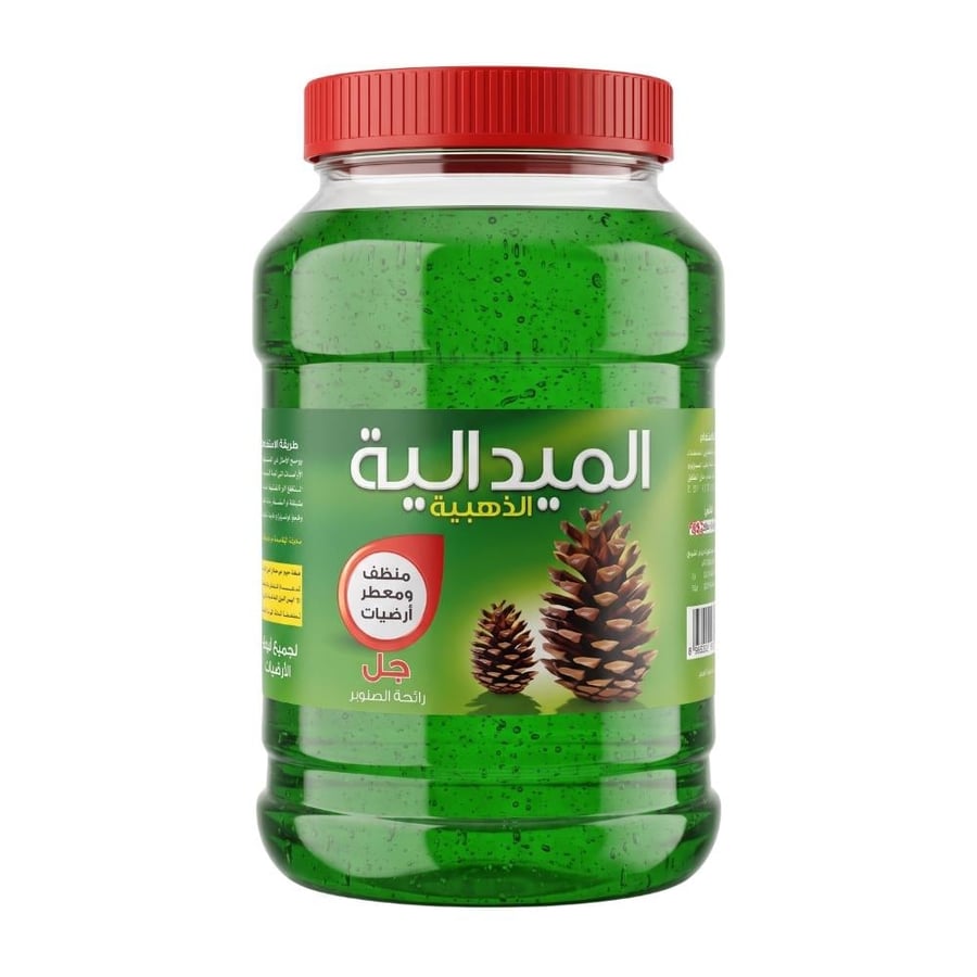 الميدالية الذهبية جل منظف ومعطر ارضيات برائحة الصنوبر – 1500 جرام