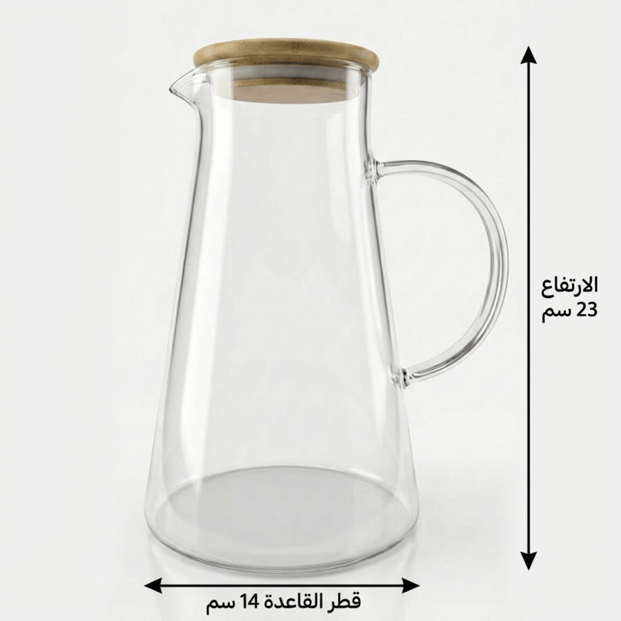 Glass jar with wooden lid – 1.8 liters