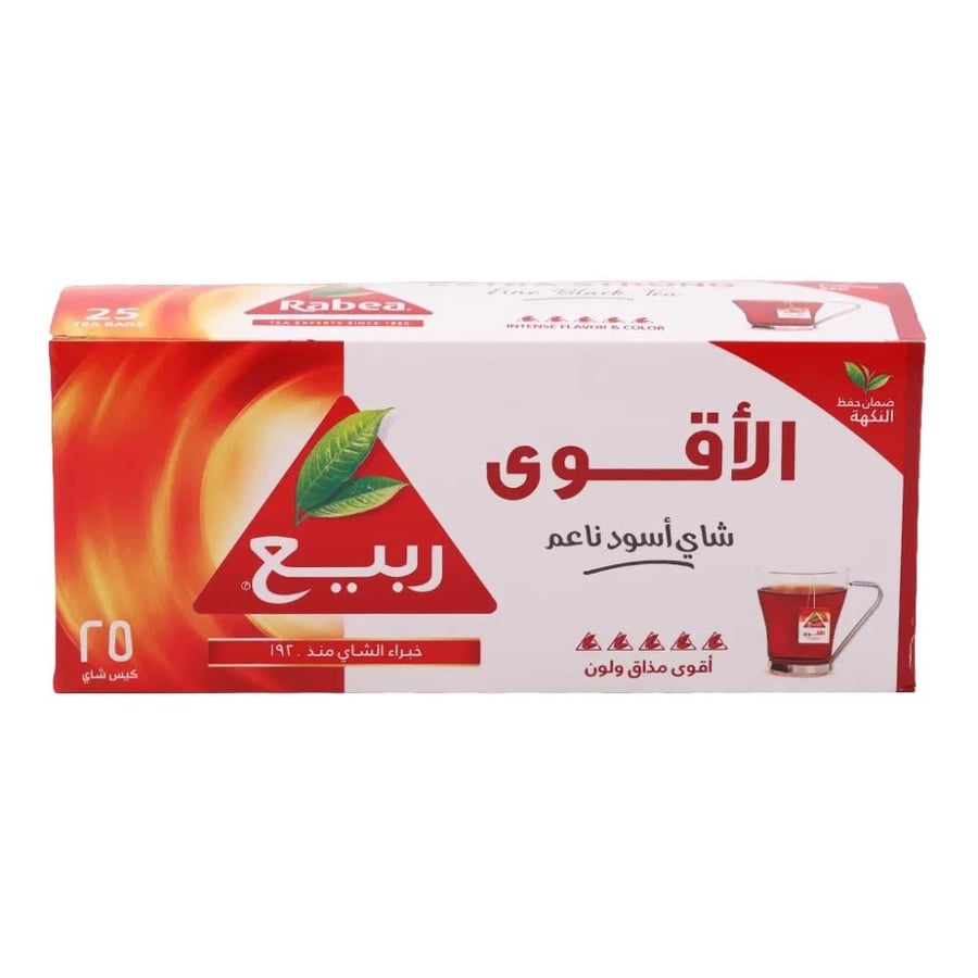 شاي أسود ناعم الأقوى من ربيع – 25 كيس × 2 جرام