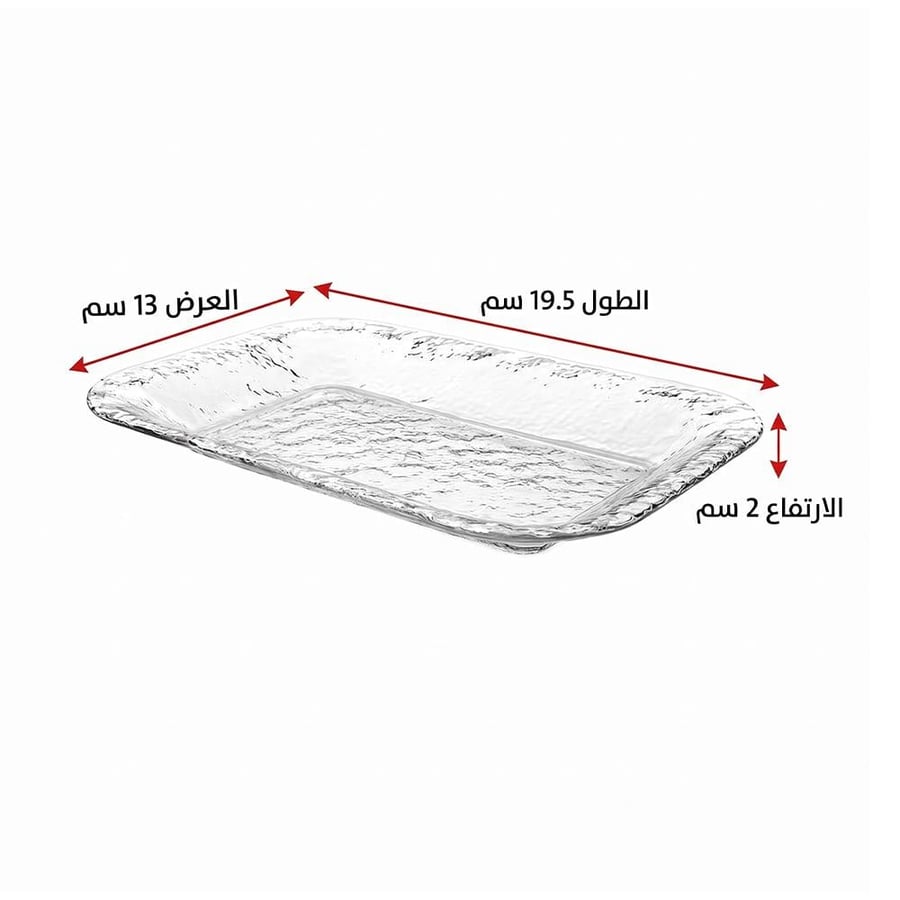 رولا طقم صحون حلى أكريلك مستطيل – 4 حبات