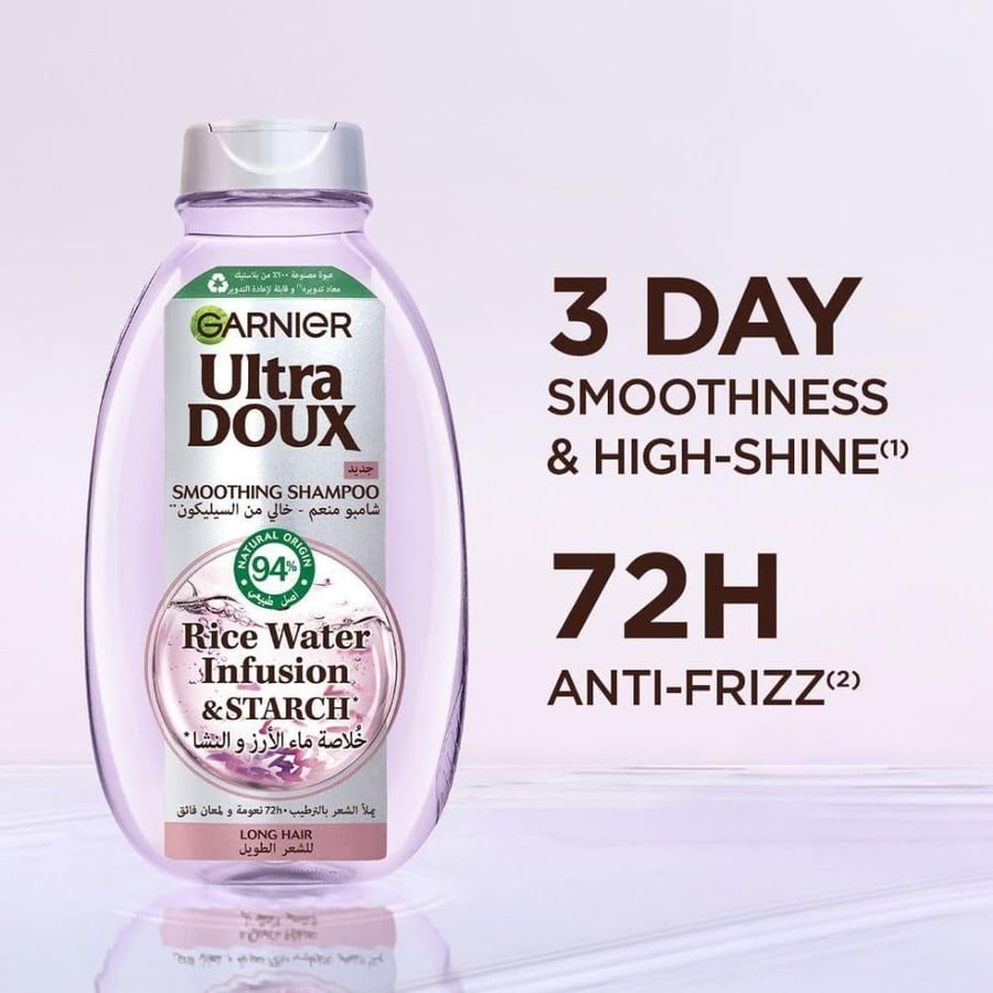 Garnier Ultra Dou Shampoo with rice water extract and starch – 400 ml