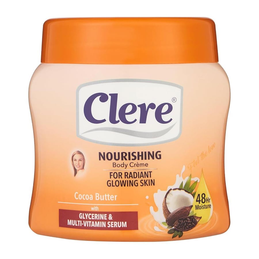 Clear body cream with cocoa butter – 500 ml