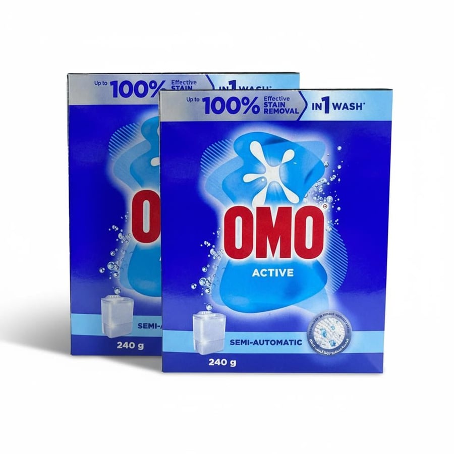Omo laundry washing soap 240 g (two pieces)