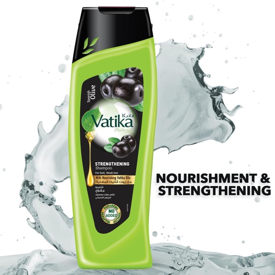 Strengthening shampoo with Spanish black olive extract from Vatika - 200 ml