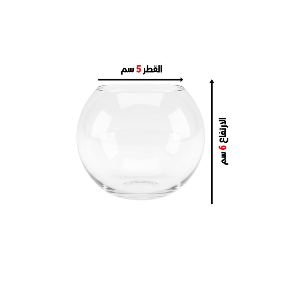 طقم فازات زجاج شفاف – 1 طقم × 4 حبات