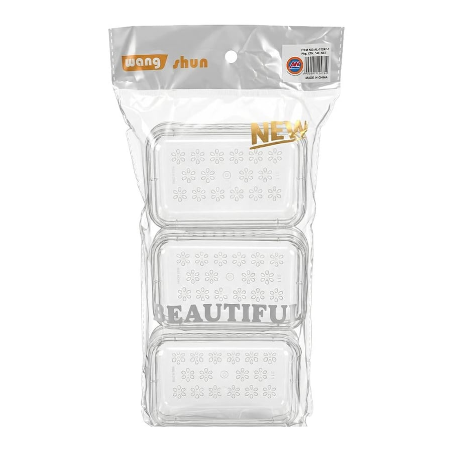 Acrylic transparent soap container set – 1 set × 3 pieces