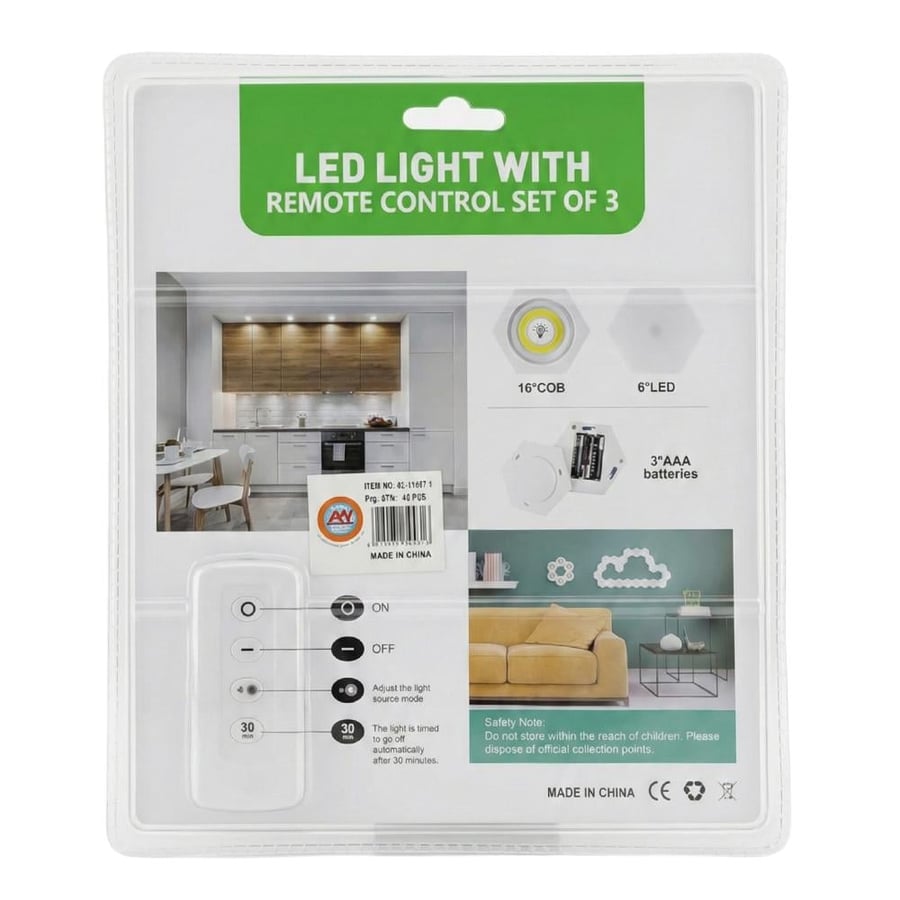 Lighting set with remote control – 3 pieces