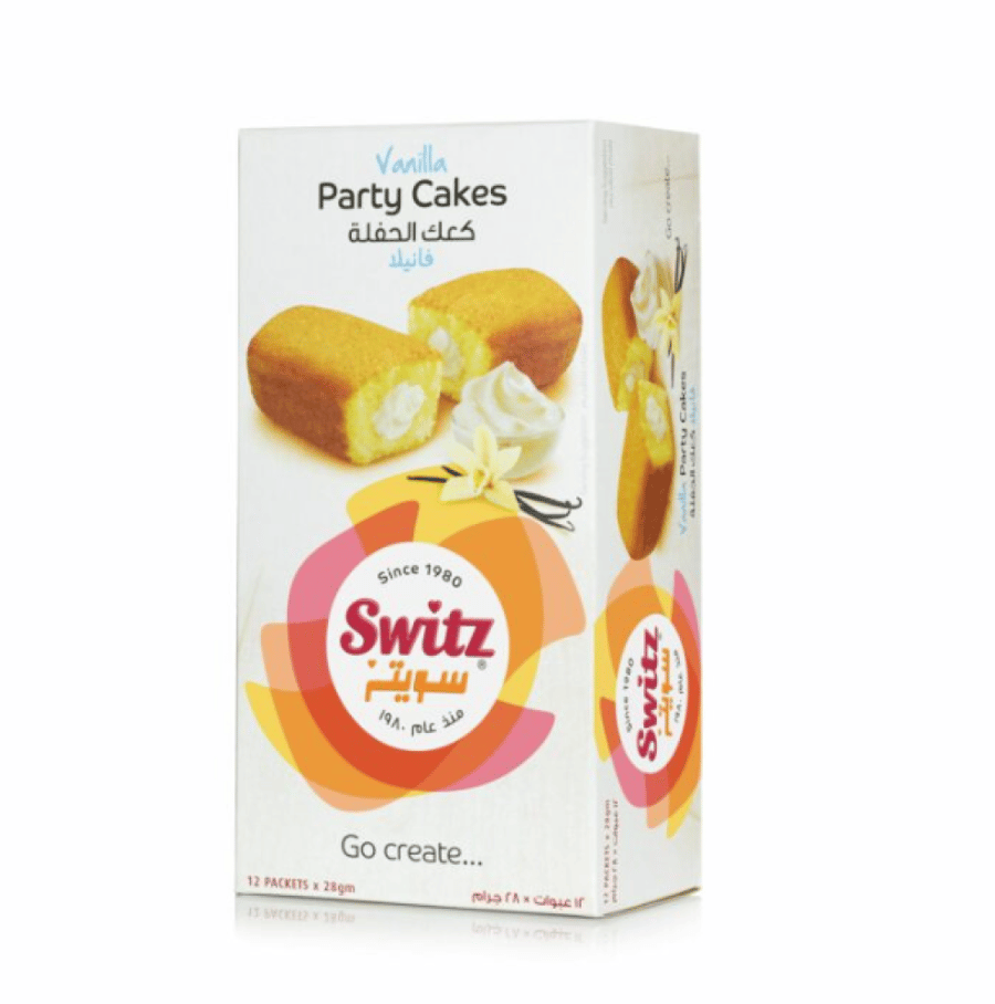 Party vanilla cake from Sweets – 1 carton × 12 pieces