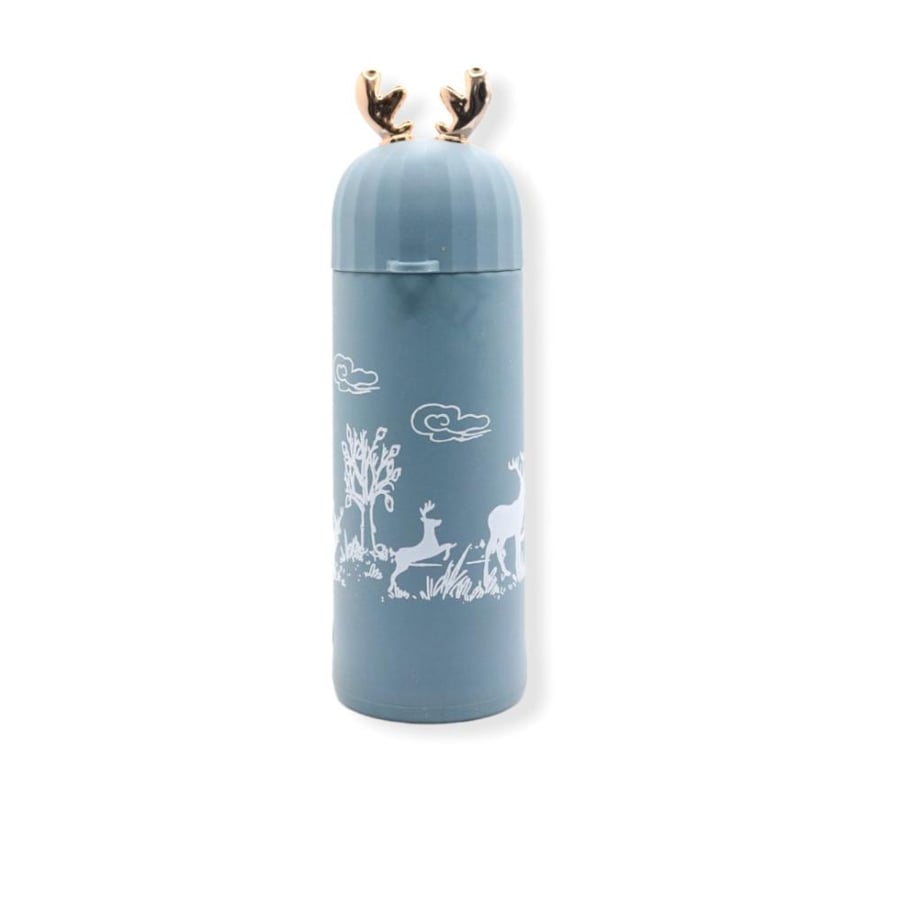 Glass water bottle covered