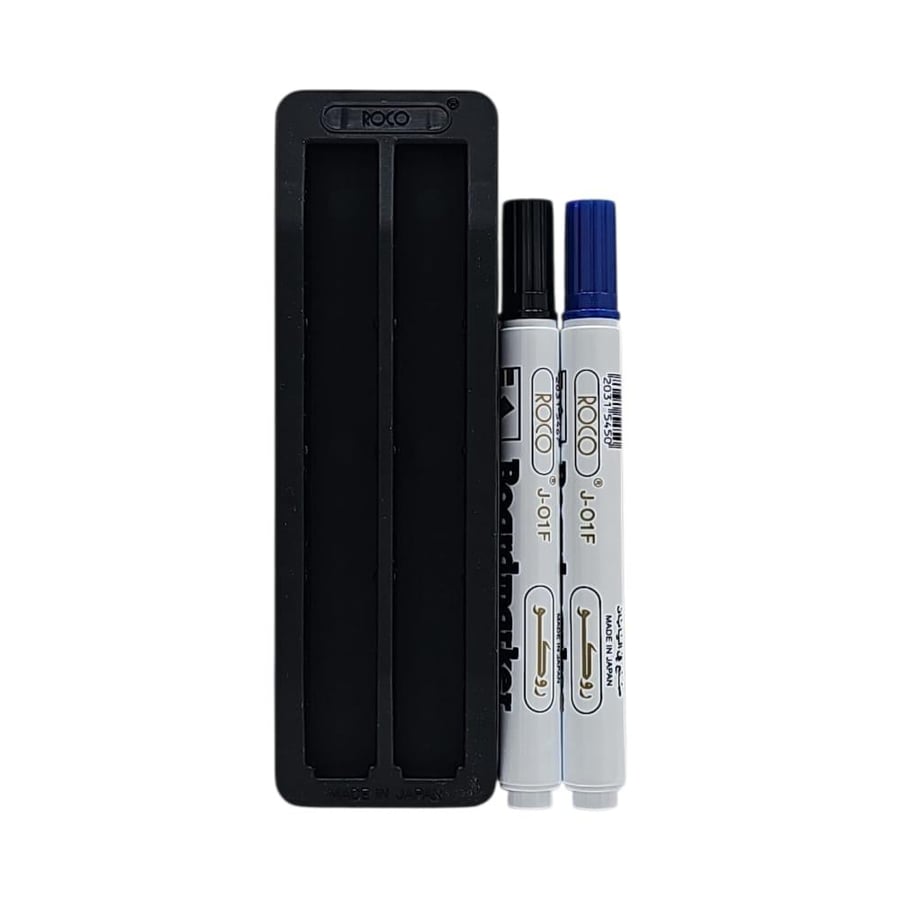 Roko chalkboard set – 2 pens (black + blue) + eraser | RQ-29009