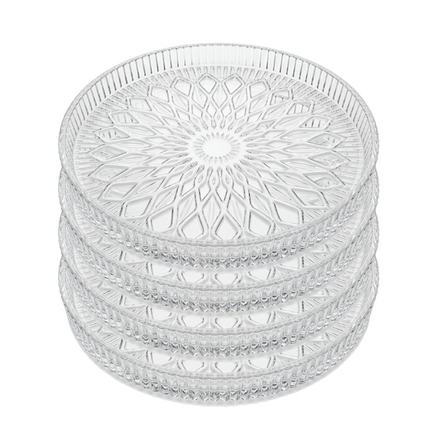 طقم صحون زجاج دائري - 1 طقم × 4 حبات