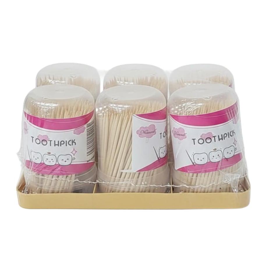 Wooden toothpicks from Alam Alwessam – 6 boxes × 5 grams
