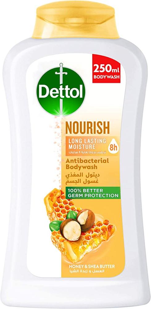 Dettol Nourish Body Wash - Antibacterial - 250 ml - Honey and Shea Butter