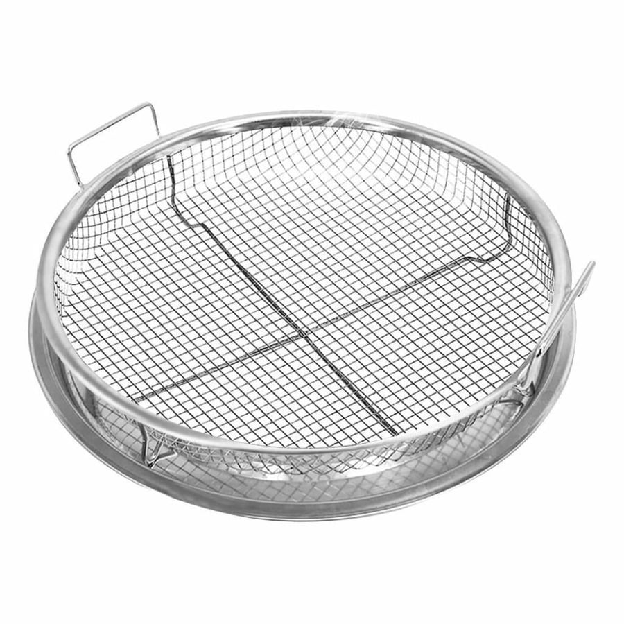 A set of strainer and tray for pans of stainless steel round sieve - AL-10335- 2