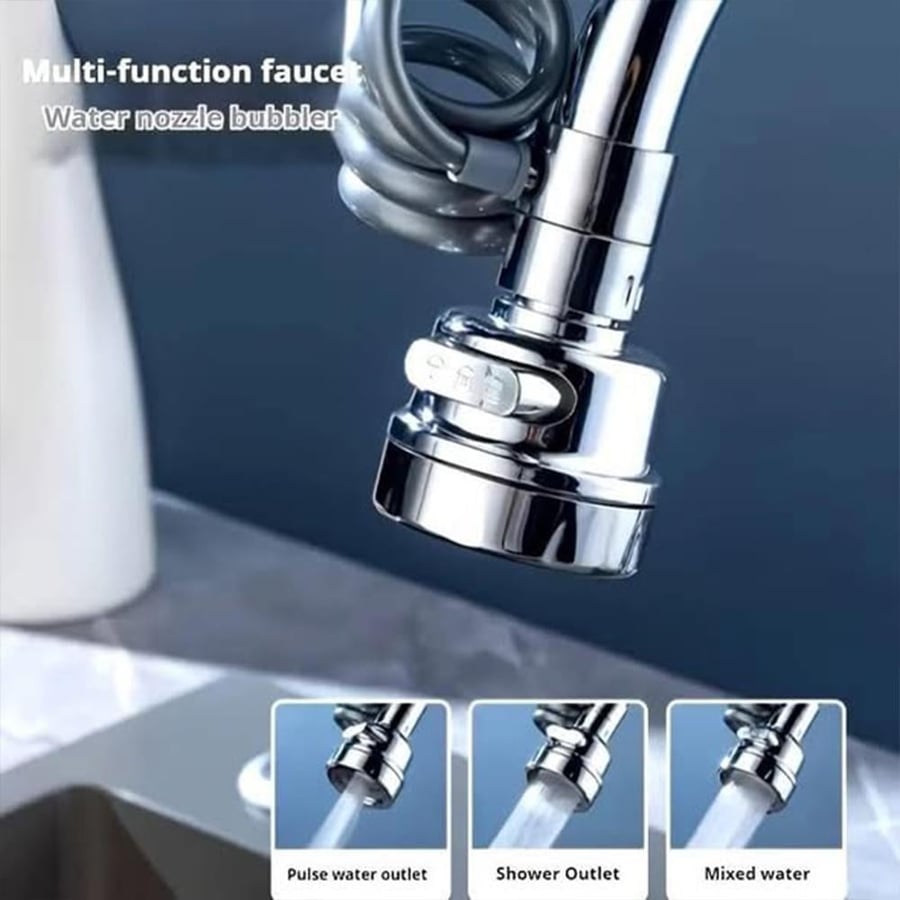 Bathroom faucet spray attachment for the kitchen faucet, flexible with a switch valve and multi-mode water flow
