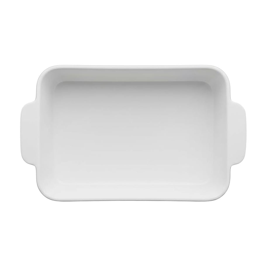 Rectangular heat-resistant ceramic oven tray