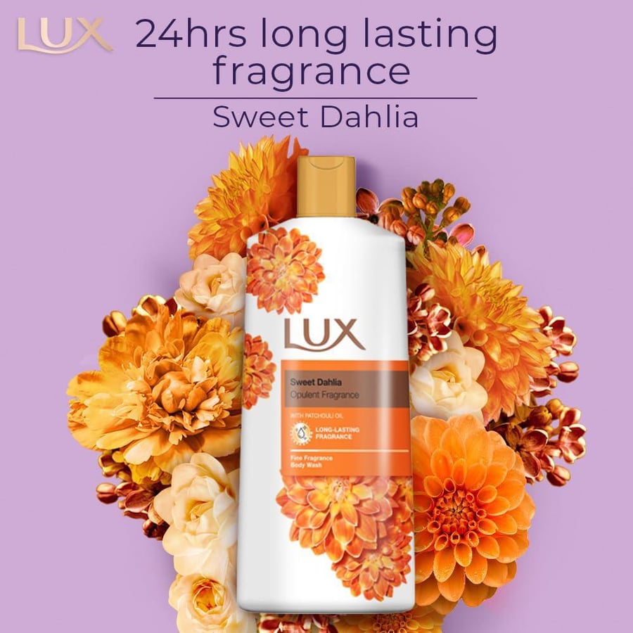 LUX Sweet Dahlia – غسول الجسم الفاخر بزيت الباتشولي 500 جرام