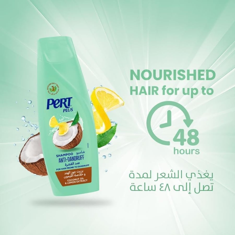 Anti-dandruff shampoo with coconut oil and lemon extract from Burt's Plus – 600 ml
