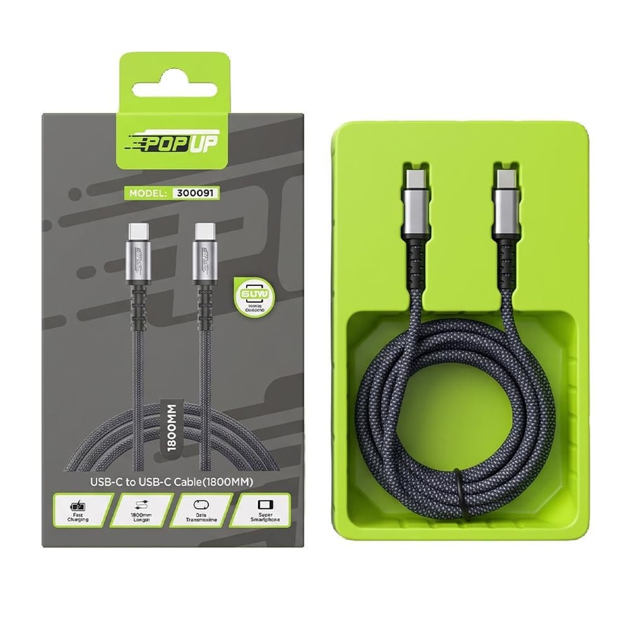 كيبل شحن سريع ونقل بيانات USB‑C إلى USB‑C
