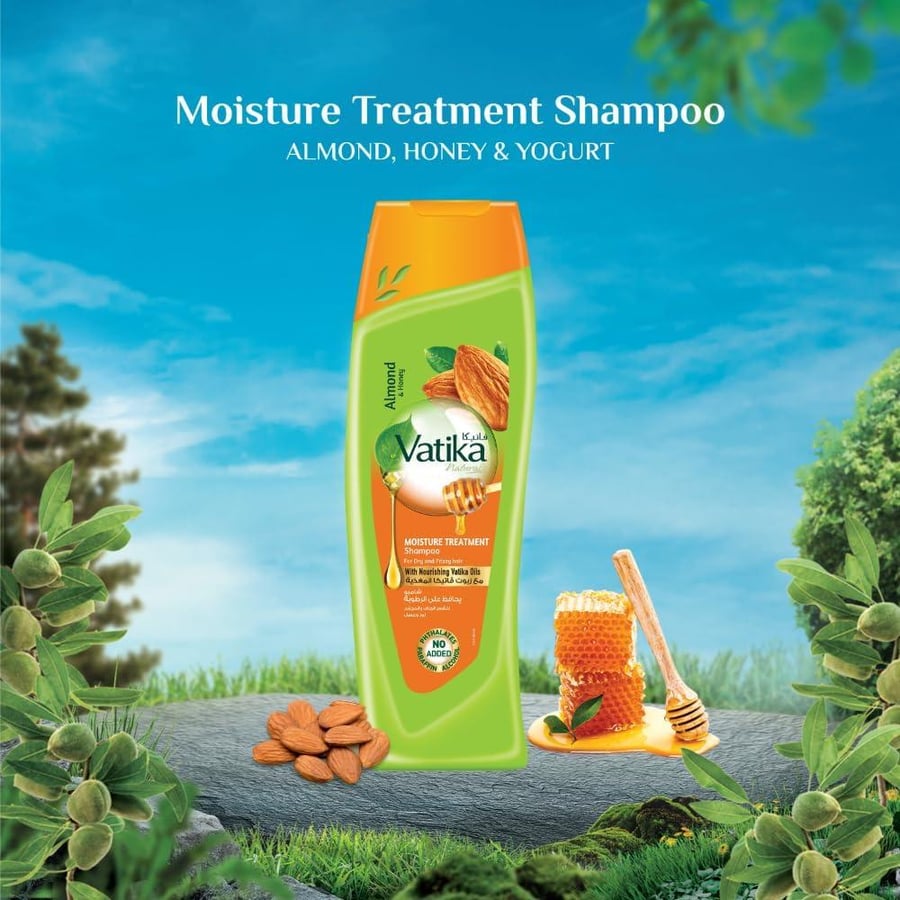Shampoo that maintains moisture with almond and honey extract from Vatika – 200 ml
