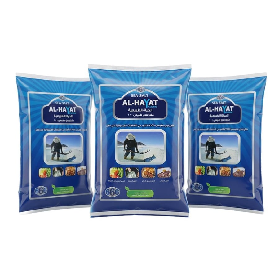 Natural sea salt from life – 1 kg × 3 bags