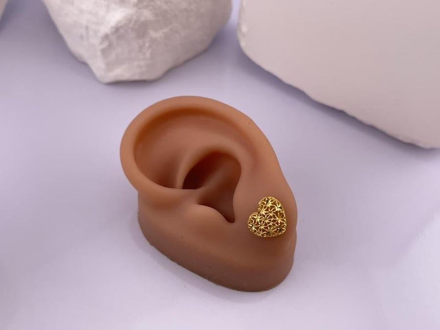 "Majestic earrings" – elegance of the heart and delicacy of details 21-karat gold