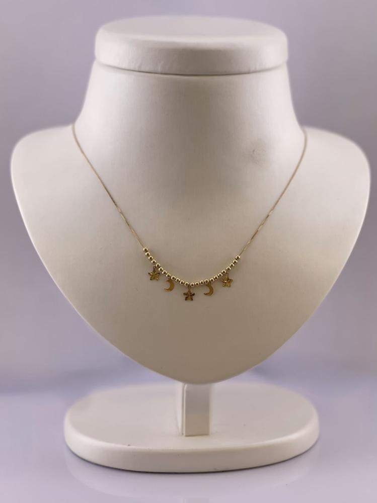 قلادة “ليل ونجوم” – ذهب عيار 18 بتصميم ساحر مستوحى من السماء