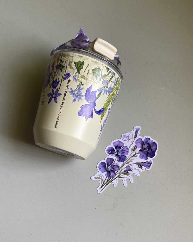 blooming mug ( purple )