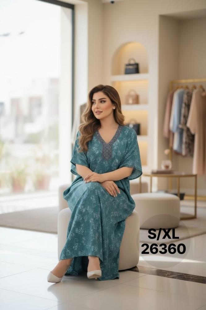 قميص نسائي ريون مطرز  S/XL 26360