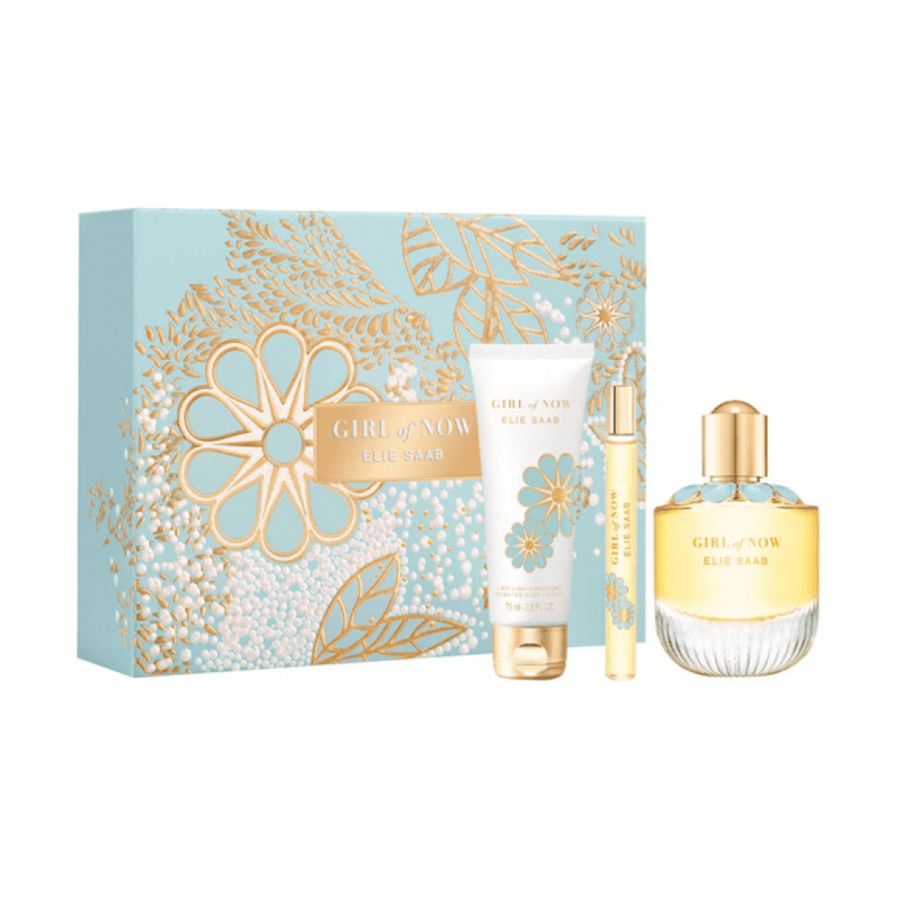 طقم ايلي صعب جيرل اوف ناو شاين او دو بارفيوم (عطر 90مل+بودي لوشن 75مل+عينة للشنطة 10مل)