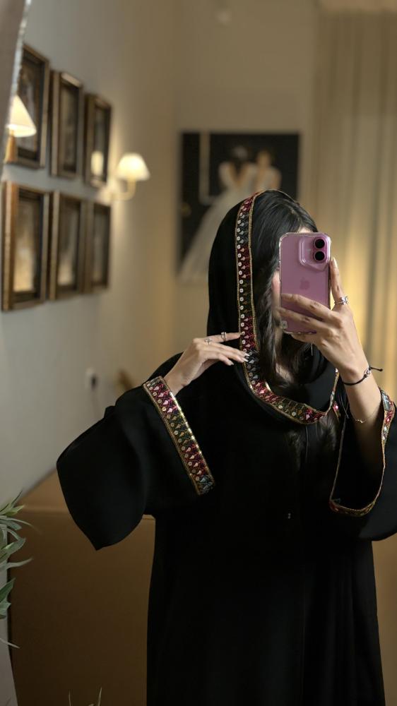 25 عباية صيفيه نص كلوش مع تطريز