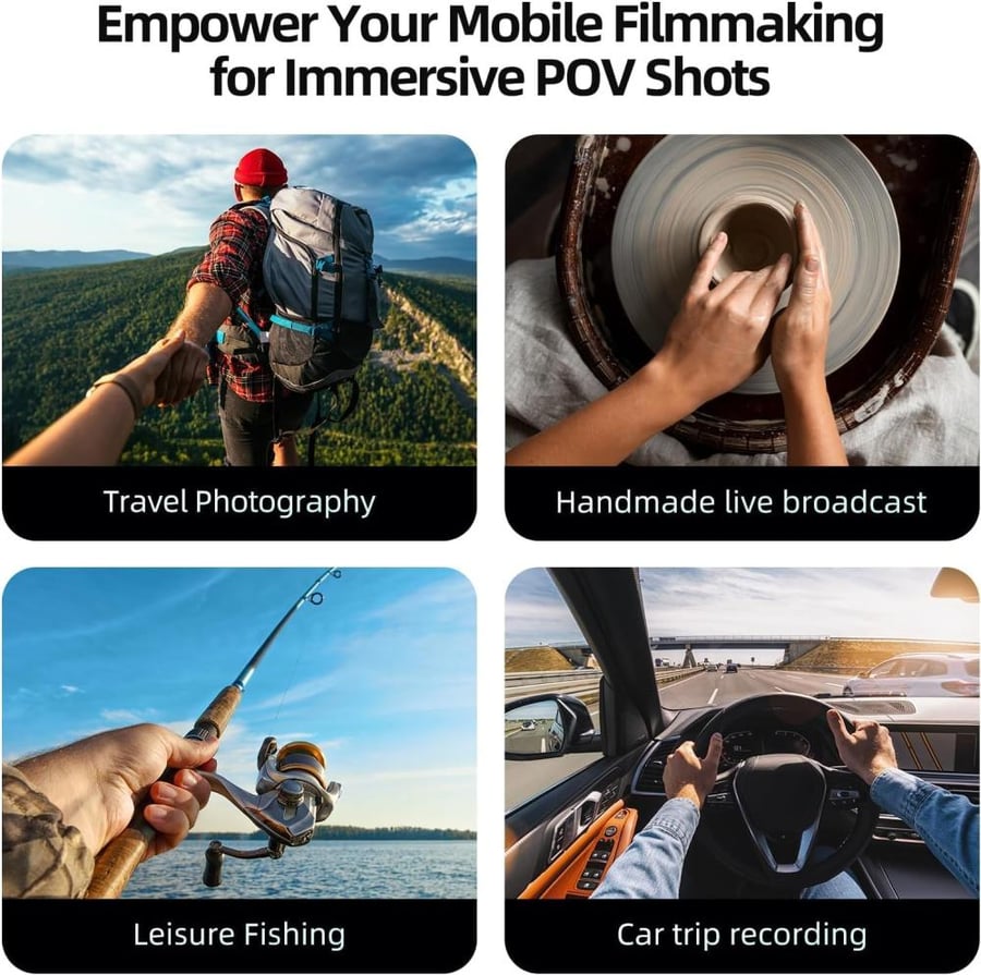 telesin smartphone magnetic neck holder max Cell Phone Holder Around Neck POV Vlog Selfie Mount Hand Free Phones Neck Holder Video Recording Chest Stand for iPhone 15 14 13 12 16  Pro Max Plus (Grey)
