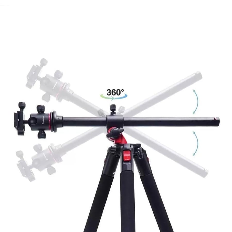 Samark SK-28 Professional Aluminum Tripod for Cameras with Rotating Head