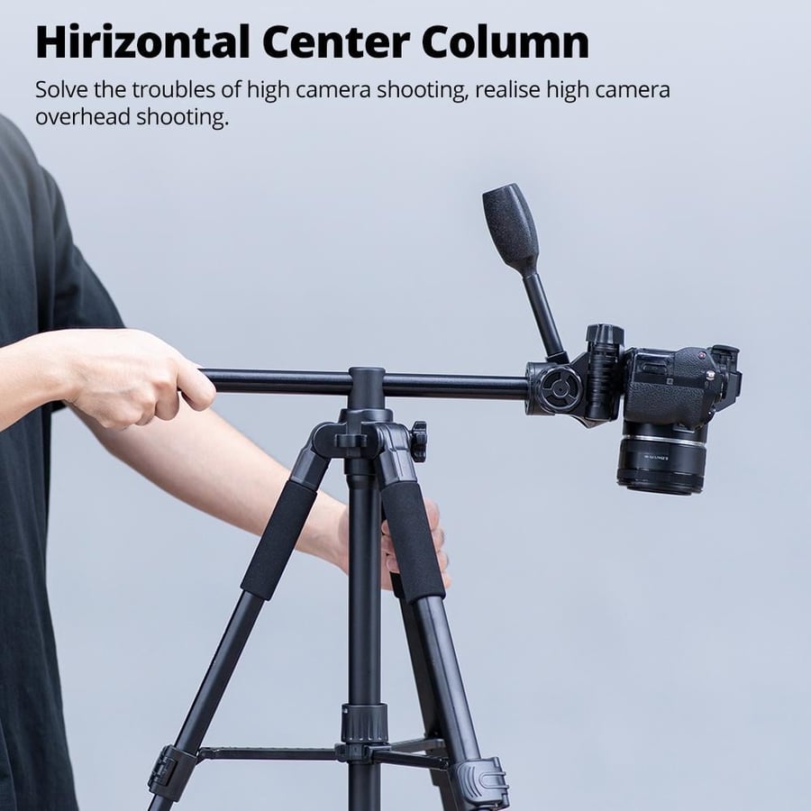 AMBITFUL GM150 Professional Camera Tripod with Bag | Sturdy Tripod for Photography, Video & Horizontal Shooting