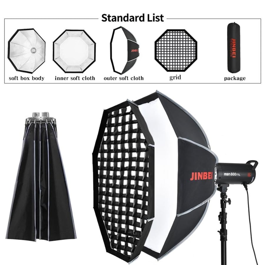 Jinbei 150cm QuickFold Octagonal Softbox with Grid