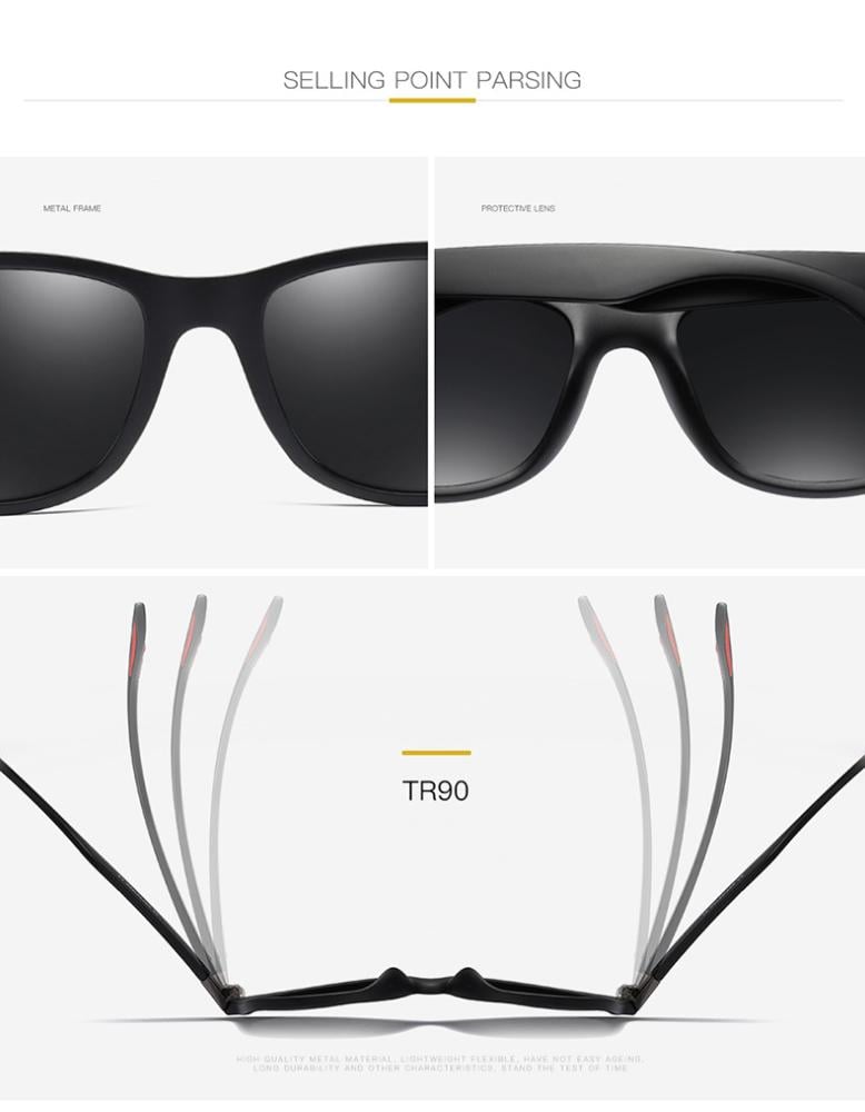 نظارة شمسية كلاسيكية بتقنية Hd polarized عالية الجودة A1