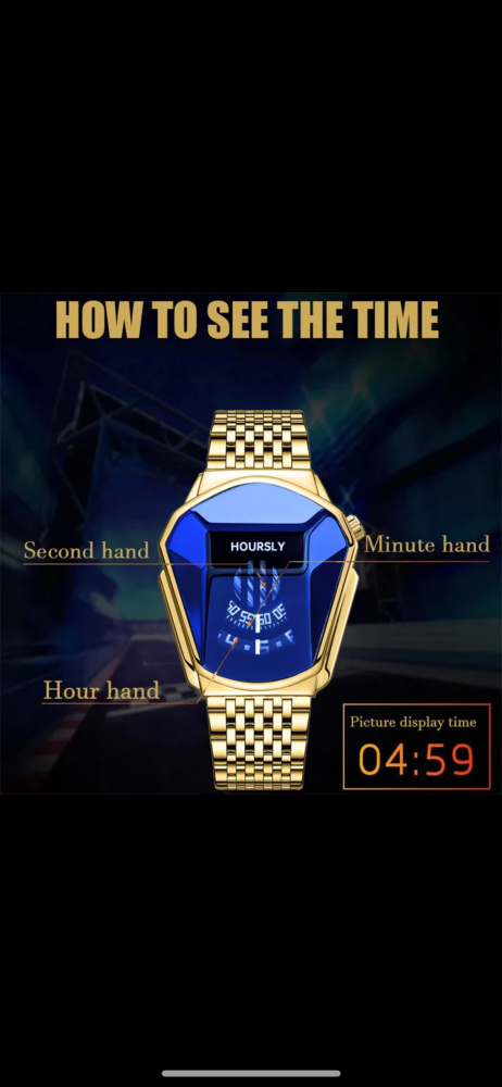 ساعة الجوهرة رجالية بتصميم مخصص ماركة HOURSLY