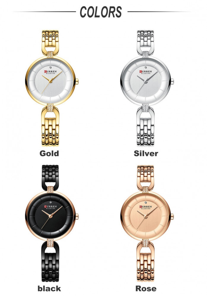 Elegant women's wristwatch, brand CURREN, model 9052