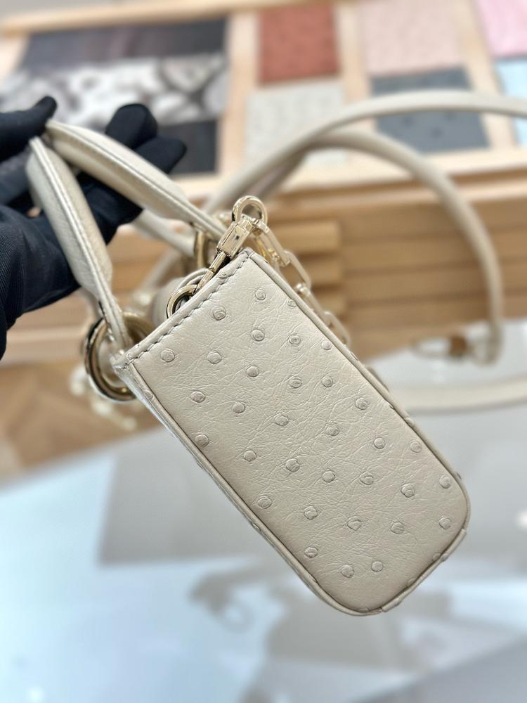 شنطة ديور Lady Ostrich Skin Dior Dior  مقاس 22cm