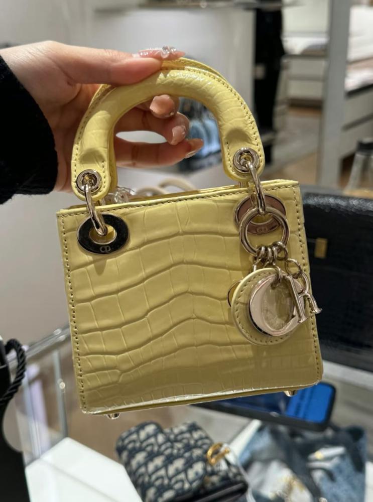 شنطة ديور Crocodile leather مقاس 17cm