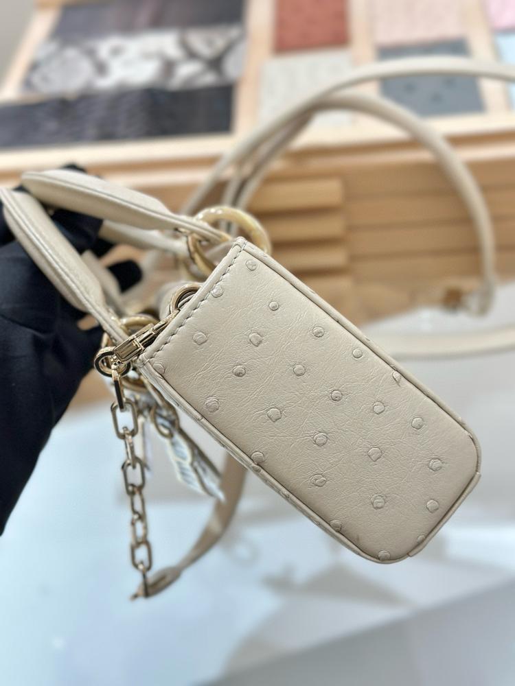 شنطة ديور Lady Ostrich Skin Dior Dior  مقاس 22cm