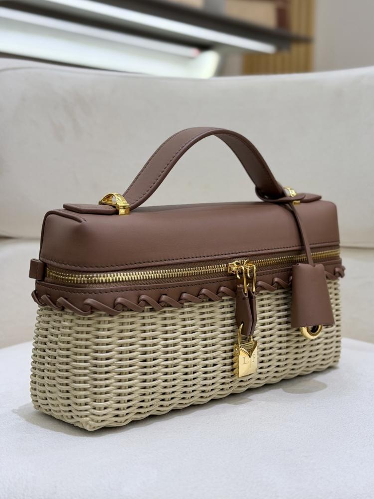شنطة لورو بيانا Extra West Wicker Lora piana مقاس 23 cm